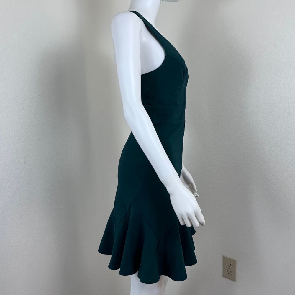 Lulus Sweet Expectation Women Size S Green Ruffle Peplum Bodycon Mini NEW Dress - Picture 10 of 17